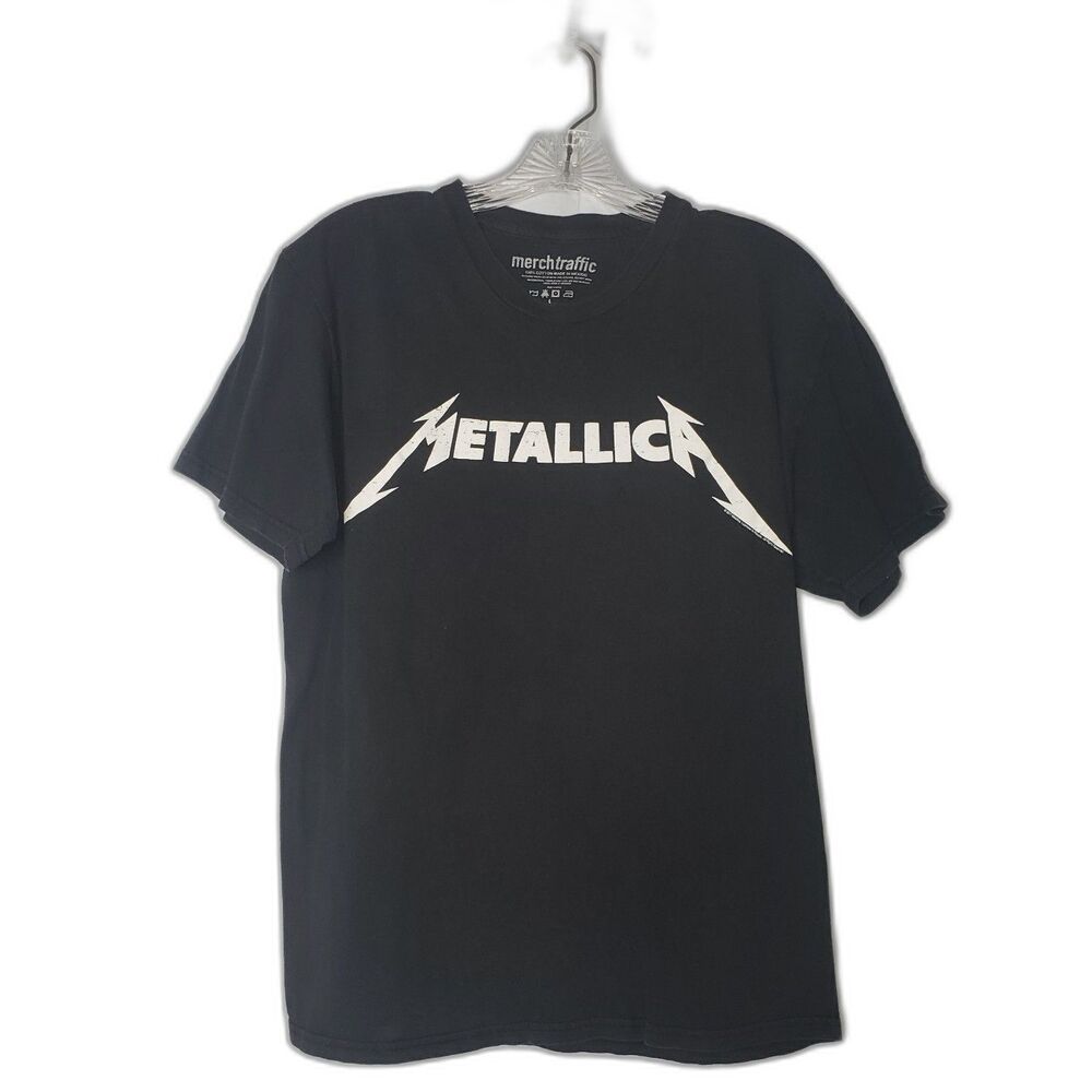 METALLICA Black T Shirt Size Large